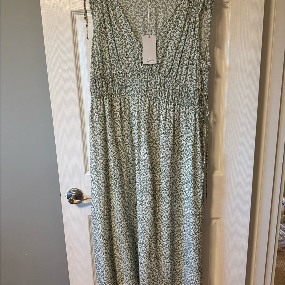 Rails Green Floral Midi Dress